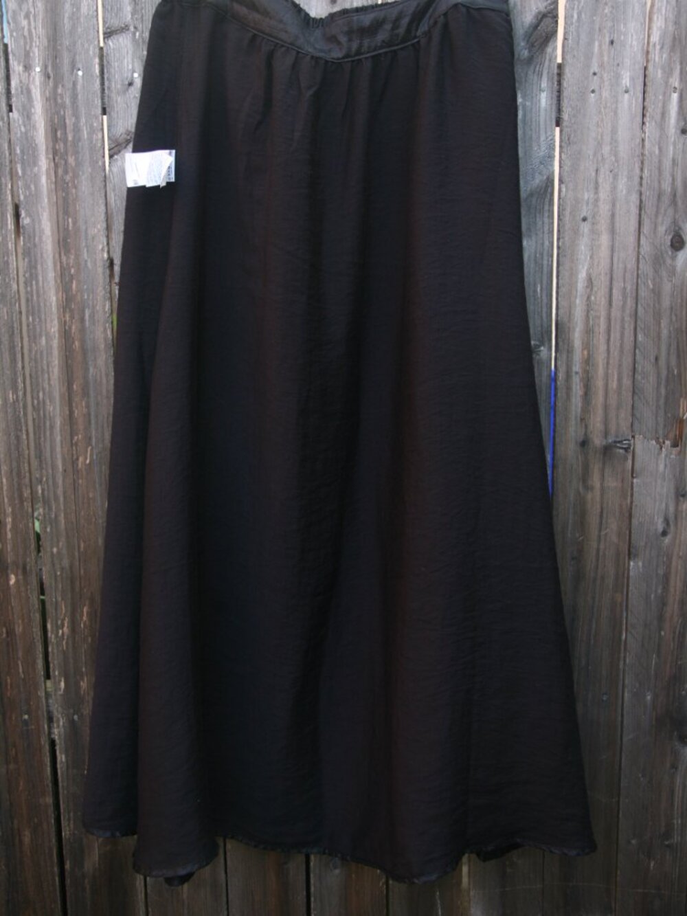 Size 10 (40EU) - RESERVED Poland Women's Black Taffeta Cocktail Party Maxi Skirt - Picture 8 of 9
